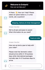 Ai live chat example