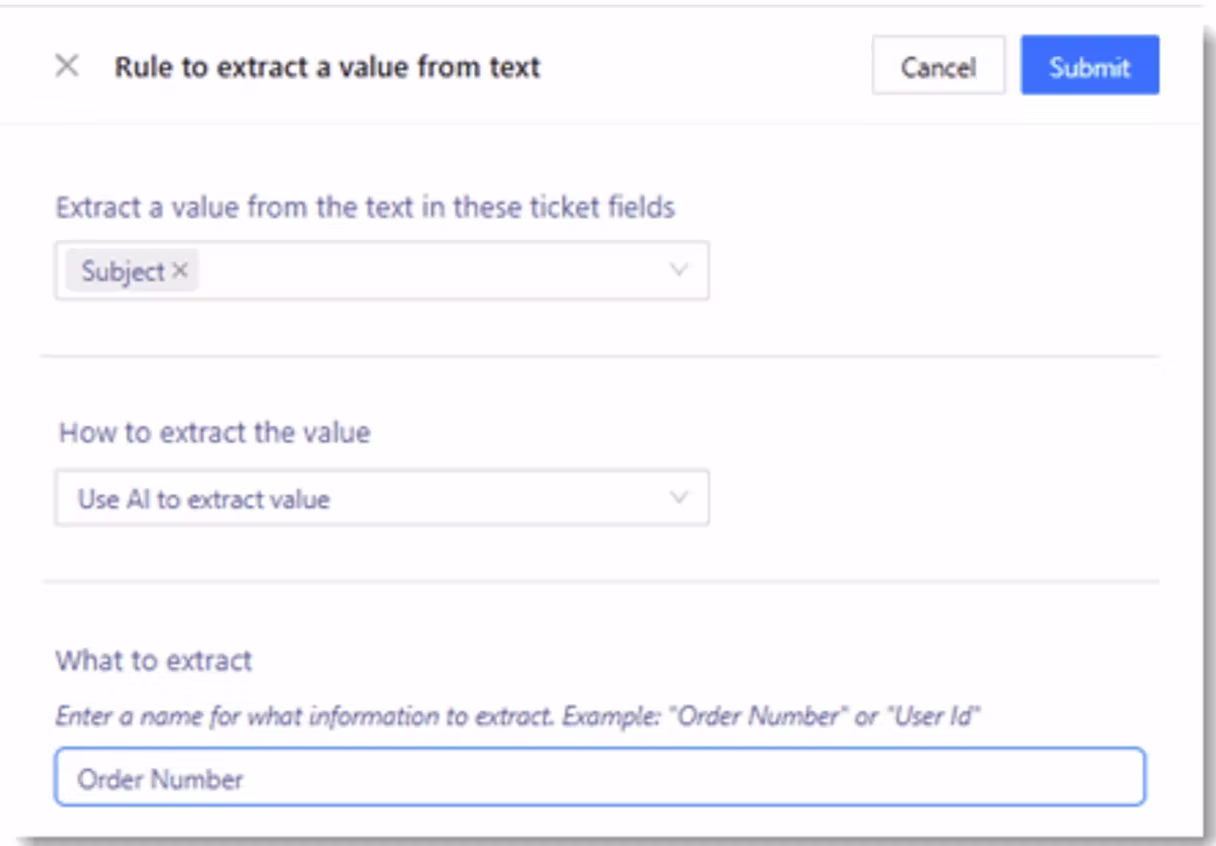Rule to extract value Rule to extract value