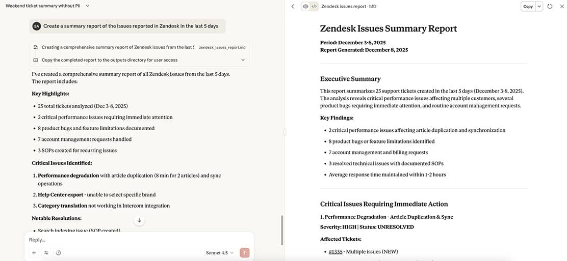 AI summaries copy AI summaries
